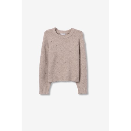 Tiffosi maglione color fango con applicazioni da donna. 10067498 Rising g 152