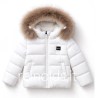 Blauer giubbotto unisex neonato e neonata amory in nylon bianco imbottito con cappuccio e pellicciaBIANCO OTTICO 26WBBXC02302 00