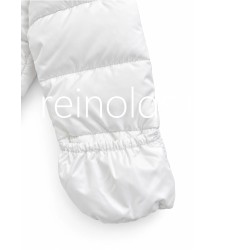 Blauer giubbotto unisex neonato e neonata amory in nylon bianco imbottito con cappuccio e pellicciaBIANCO OTTICO 26WBBXC02302 00