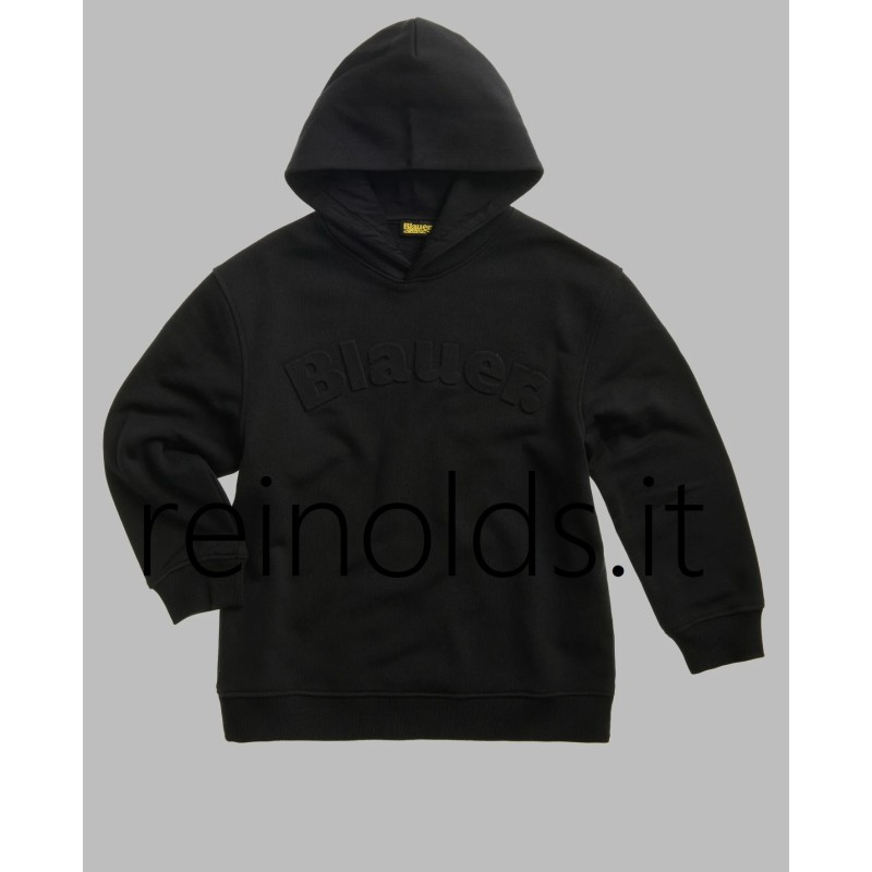 Blauer FELPA CHIUSA CAPPUCCIO EMBY JUNIOR NERO DA RAGAZZO E UOMO 26WBLKF08524 007755 g 999 NERO