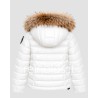 Blauer GIUBBINO CORTO IMBOTTITO OVATTA CON PELLICCIA VERA SUL CAPPUCCIO IVORY JUNIOR BIANCO NEVE int. BIANCO NEVE 26WBLGC02293 0