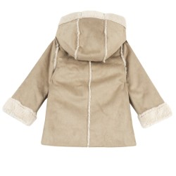 Chicco Cappottino in tessuto accoppiato effetto scamosciato beige  bambina. 09103143000000 062 g