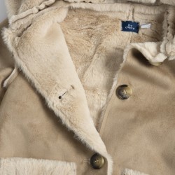 Chicco Cappottino in tessuto accoppiato effetto scamosciato beige  bambina. 09103143000000 062 g