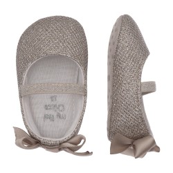 Chicco Ballerina in tessuto glitter con fiocco posteriore in raso OCET Neonata. 01740004000000 050 g