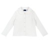 Chicco Camicia bianca manica lunga in costina operata di cotone elasticizzato bambina 09102289000000 030 g