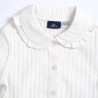 Chicco Camicia bianca manica lunga in costina operata di cotone elasticizzato bambina 09102289000000 030 g