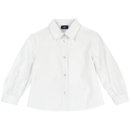 Chicco Camicia bianca manica lunga in popeline bambina 09102903000000 033 g
