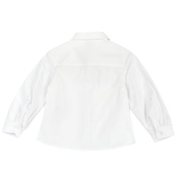 Chicco Camicia bianca manica lunga in popeline bambina 09102903000000 033 g