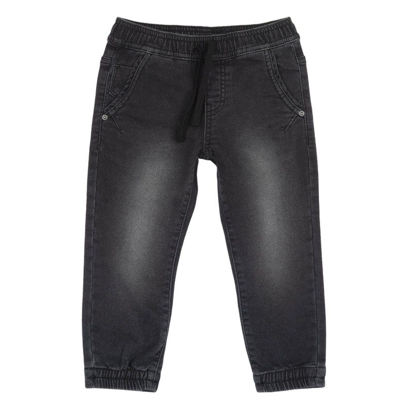 Chicco Pantaloni lunghi in felpa elasticizzata vastibilità baggy effetto denim nero bambino 09101032000000 099 g