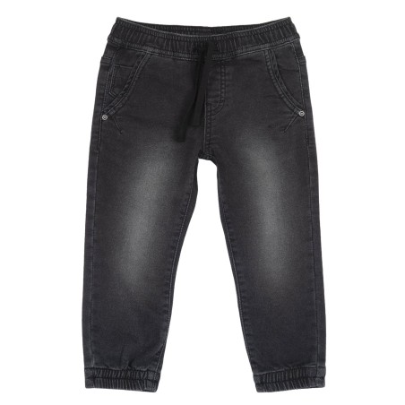 Chicco Pantaloni lunghi in felpa elasticizzata vastibilità baggy effetto denim nero bambino 09101032000000 099 g