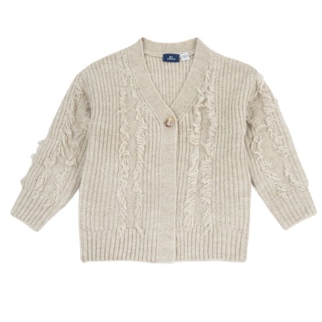 Chicco Cardigan beige in maglia misto lana bambina 09102656000000 061 g