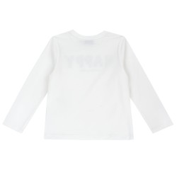 Chicco Maglietta bianca manica lunga realizzata in caldo jersey di cotone elasticizzato bambina 09102659000000 030 g