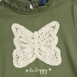 Chicco Maglietta verde manica lunga realizzata in caldo jersey di cotone elasticizzato bambina 09102661000000 055 g