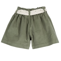 Chicco Pantaloni verdi con cintura corti in velluto a coste sottili di cotone bambina 09102662000000 055 g