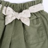 Chicco Pantaloni verdi con cintura corti in velluto a coste sottili di cotone bambina 09102662000000 055 g