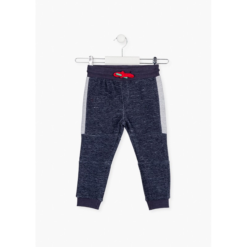 LOSAN 125-6013AL PANTALONE IN JERSEY CON ELASTICO IN VITA E LACCETTO