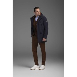 CAPPOTTO UOMO CON CAPPUCCIO TIPO PARKA YES ZEE O812/NT00 nero