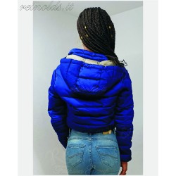 GIUBBINO DONNA CORTO, TRAPUNTATO CON CAPPUCCIO  YES ZEE J054 M800 blu cina 0720