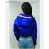 GIUBBINO DONNA CORTO, TRAPUNTATO CON CAPPUCCIO  YES ZEE J054 M800 blu cina 0720