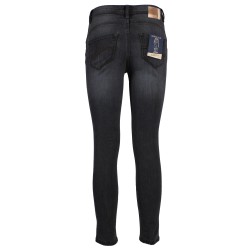 Jeans da donna in denim nero con modello 5 tasche tipo jeggings P375/W472  NERO STONE J738 Yes Zee