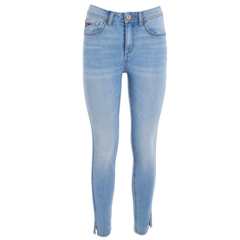 Jeans da donna in denim chiaro con modello 5 tasche tipo jeggings P377/W295  USED J726 Yes Zee