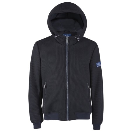 GIUBBINO UOMO SFODERATO, CON CAPPUCCIO Yes Zee J844 Q500  a 0796 BLU NOTTE Tessuto: 100%PL Collezione autunno/inverno