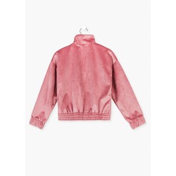 Felpa con mezza zip - Ragazza. - 22G-6023AL - Rosa