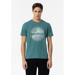 T-shirt da Uomo 10053577 Paul b 823 Green Tessuto: 100% COTTON