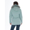 CAPPOTTO DONNA IN SOFTSHELL CON CAPPUCCIO O051 Q200 c VERDE ANTICO Yes Zee