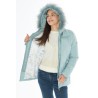 CAPPOTTO DONNA IN SOFTSHELL CON CAPPUCCIO O051 Q200 c VERDE ANTICO Yes Zee