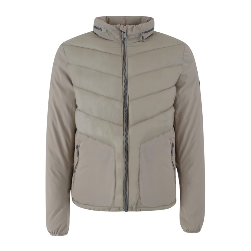 YES ZEE GIUBBINO DA UOMO TRAPUNTATO CON INSERTI IN SOFTSHELL J877  QF00 c FANGO