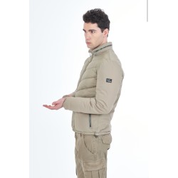 YES ZEE GIUBBINO DA UOMO TRAPUNTATO CON INSERTI IN SOFTSHELL J877  QF00 c FANGO