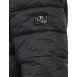 YES ZEE GIUBBINO UOMO TRAPUNTATO CON CAPPUCCIO STACCABILE J838  QF00 c NERO