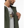 Giubbotto tipo bomber con cappuccio da uomo e ragazzo Belcher 891 Rifle Green