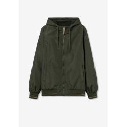 Giubbotto tipo bomber con cappuccio da uomo e ragazzo Belcher 891 Rifle Green