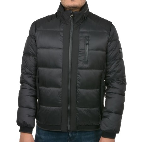 GIUBBINO UOMO TRAPUNTATO CON INSERTI SOFTSHELL YES ZEE J871/O100 nero 0801