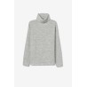 Maglione morbido con collo dolcevita da donna e ragazza Muffin_3C 060 Steel Gray