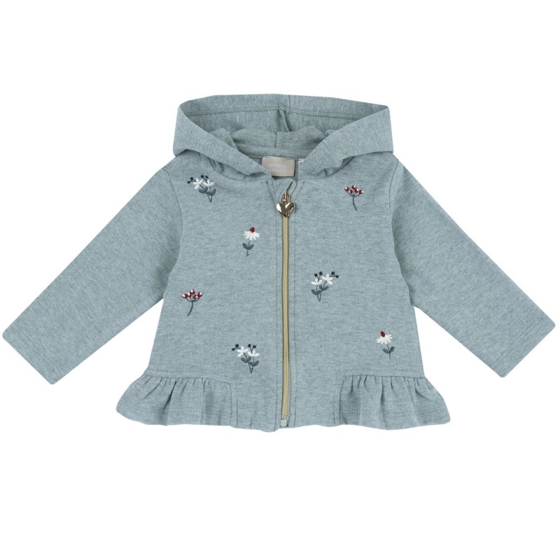 Cardigan da neonata con cappuccio in interlock mélange Chicco 09007830000000 c 025 BLUETTE