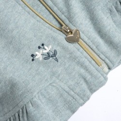 Cardigan da neonata con cappuccio in interlock mélange Chicco 09007830000000 c 025 BLUETTE
