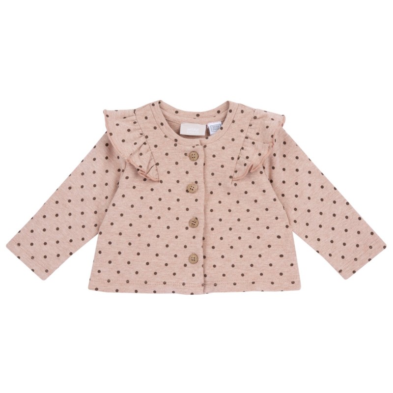 Cardigan da neonata girocollo in interlock Chicco 09007918000000 c 015 ROSA ANTICO
