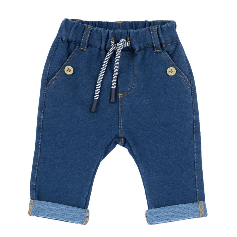 Chicco Pantalon Garçon En Molleton Doux – Taille Élastique Avec Cordon Fluorescente, Chevilles Élastiquées, Poche Arrière, 100% Coton Responsable, Noir Tendance