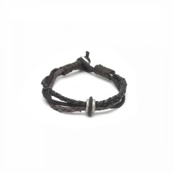 Bracciale 3 fili treccia ed...