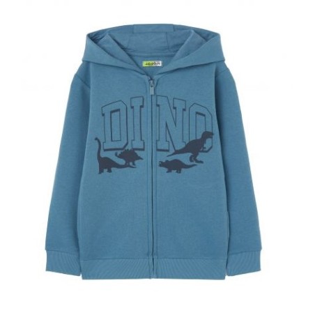 Giacca in felpa con cappuccio per bambini e ragazzi. Tessuto morbido LKBAP0201_24006 c BLU