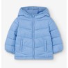 Piumino con cappuccio in nylon da neonato LBGAP0103_24001 c BLU