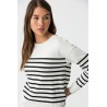 MAGLIA A MANICHE LUNGHE CON BOTTONI GIOIELLO da Donna 10058943 Venice_2 d 110