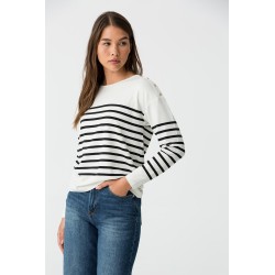 MAGLIA A MANICHE LUNGHE CON BOTTONI GIOIELLO da Donna 10058943 Venice_2 d 110