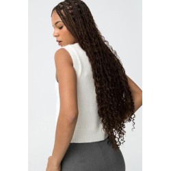 Gilet in maglia con lavorazione a trecce da Donna. 10061638 Euridice_1 104 e