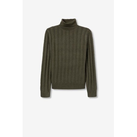 Maglione dolcevita con lavorazione a trecce da Donna 10061617 Deiopea_1 831 e