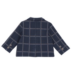 Chicco Giacca in interlock tinto filo fantasia quadri da Neonato. 09100496000000 088 e