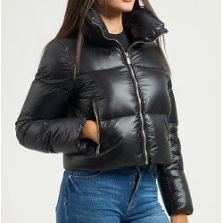 YES ZEE  GIUBBINO DONNA CROPPED TRAPUNTATO CON COLLO ALTO   Composizione: 100%NY                                          J059 O